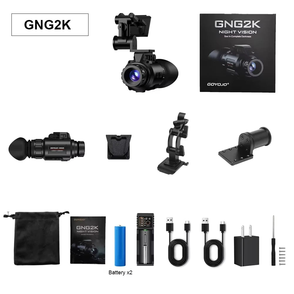 GNG2K Night Vision Monocular Goggles 2688x1520  940nm Hunting Hiking