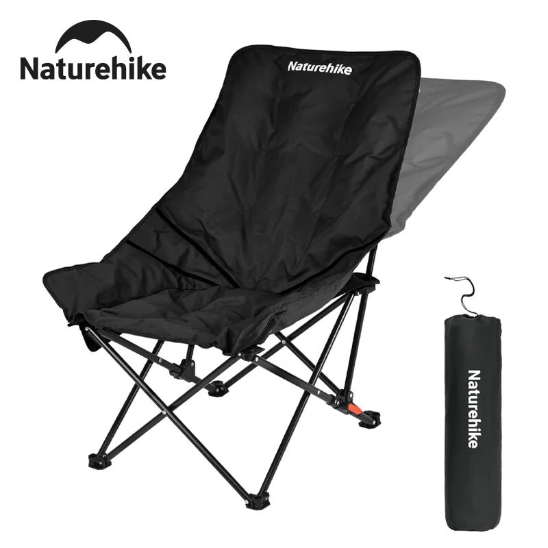 Sea Star Recliner Outdoor Folding High Back Moon Chair 2-Position Adjustable Portable Camping Chair for Relaxing Foldable Leisure Picnic