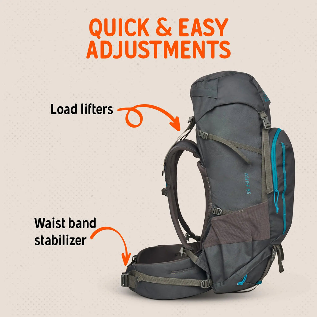 Internal Frame Hiking Backpack 35L Lightweight Pack For Multi-Day Trekking