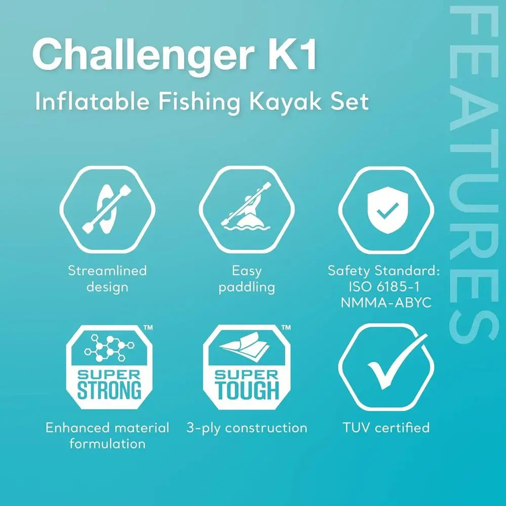 Inflatable Kayak Series: Deluxe 86in Kayak Paddles – Super Strong PVC – Adjustable Seat with Backrest