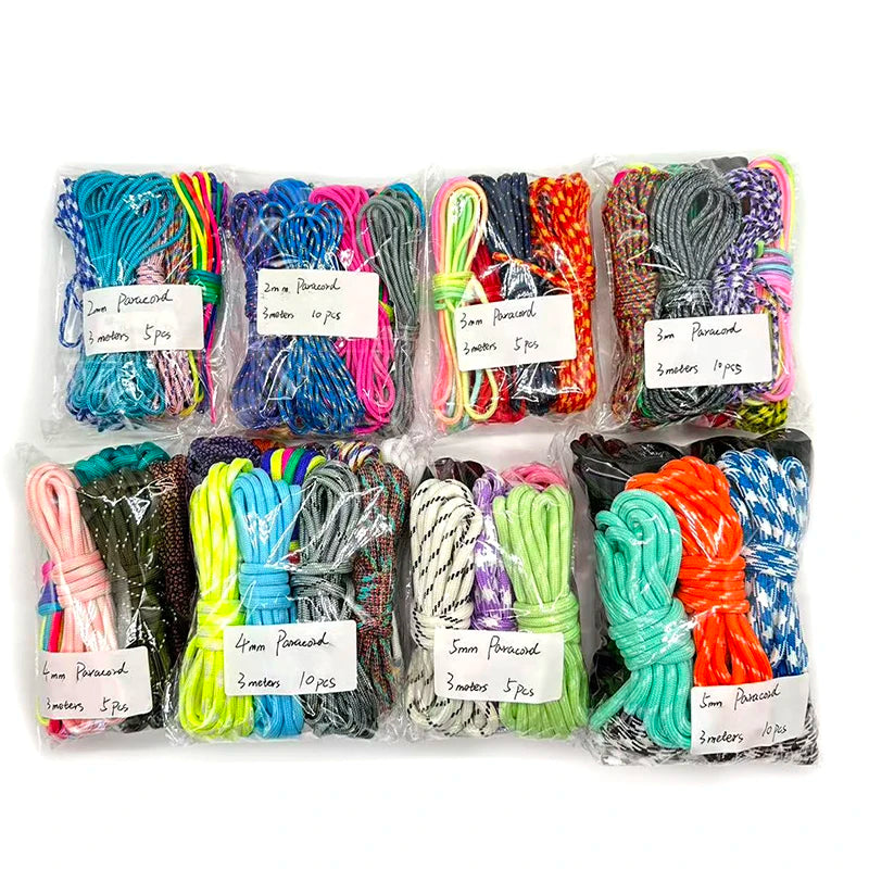 320 Colors Paracord 2mm/3mm/4mm/5mm High Quality Parachute cord Survival Camping