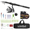 Fishing Rod and Reel Combos Telescopic Fishing Pole with Spinning Reel Kit Carry Bag