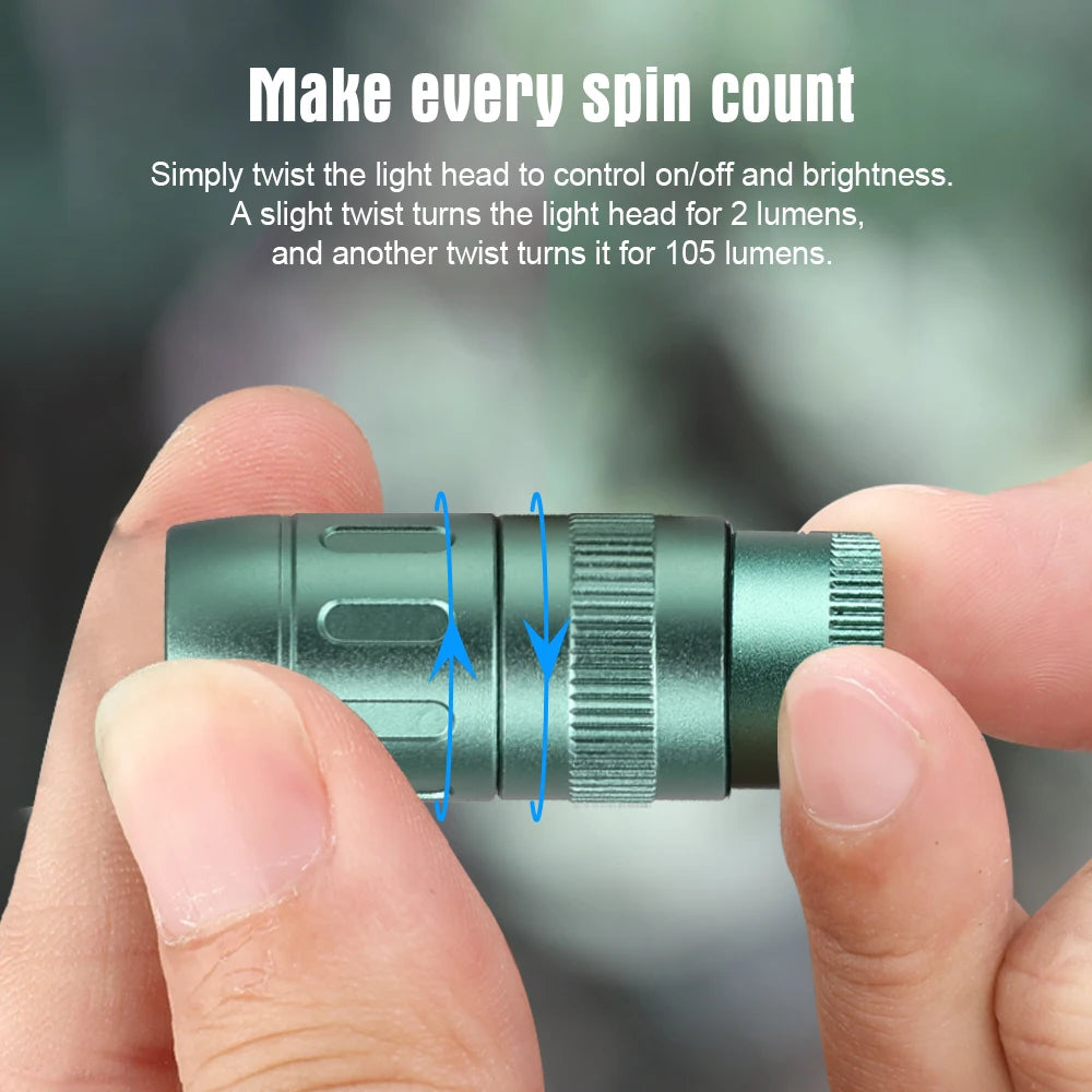 MINIE EDC Flashlight with Magnetic LED Rechargeable  Flashlights For Camping Hiking
