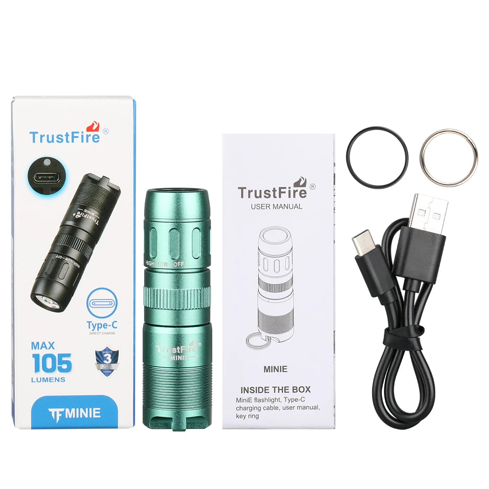 MINIE EDC Flashlight with Magnetic LED Rechargeable  Flashlights For Camping Hiking