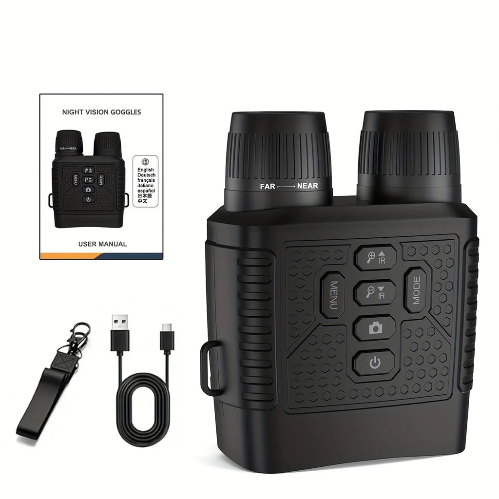 2.5K Digital Night Vision Binoculars 3" Large Screen 6X Digital Zoom Infrared Night Vision Goggles 800M Full Dark View Support Photo Video Recording Rechargeable
