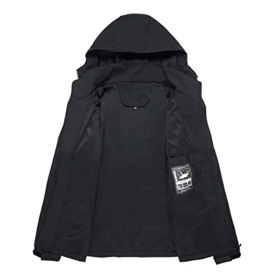 Men's Lightweight Waterproof Rain Jacket, Shell Hooded Outdoor Raincoat Hiking Windbreaker jacket