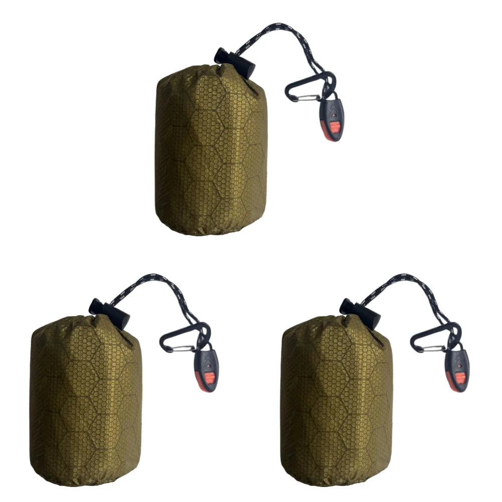 2-5PCS Waterproof Thermal Emergency Sleeping Bag Bivy Sack Survival Blanket Windproof Hiking Outdoor