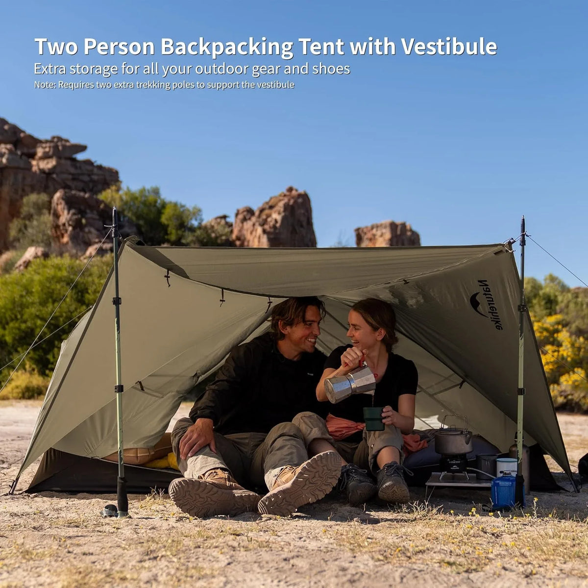 Mongar PRO Ultralight 1/2/3 Person Tent Camping Outdoor Waterproof 20D Nylon Backpacking Travel Cycling Tent