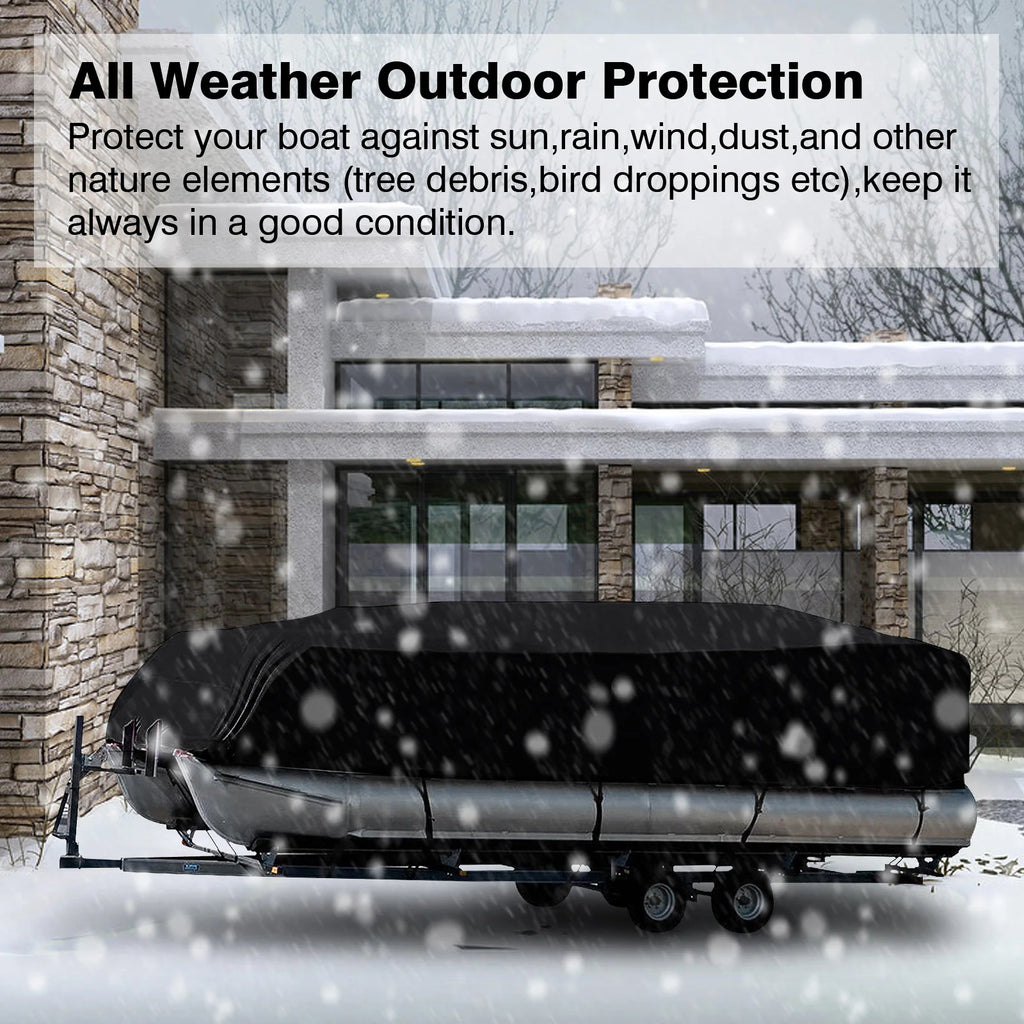17-24ft For Universal Boat Covers 210D Waterproof Dustproof  Pontoon Cover Protect
