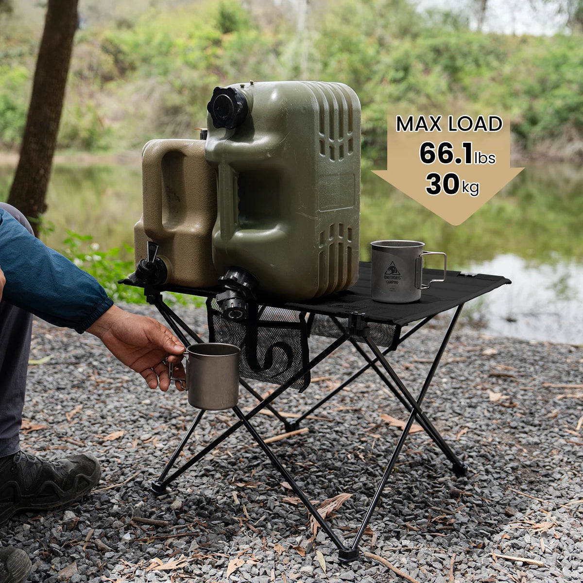 Foldable Camping Table, Lightweight Portable Table Sturdy & Quick Setup, Holds Up to 66 lbs, Perfect for Camping, Hiking