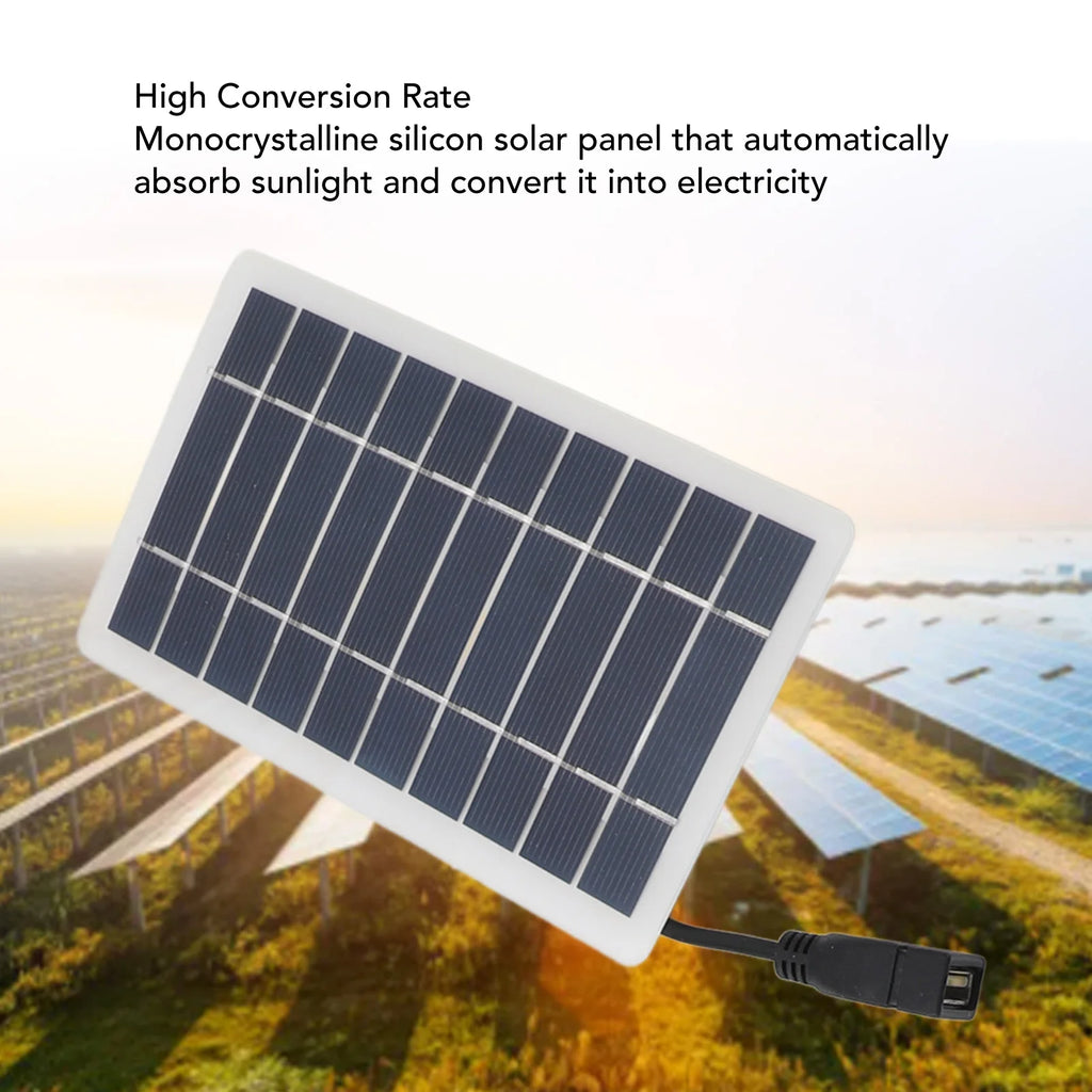 Solar Panel Powered Fan Quiet Portable Solar