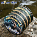 500M-546yds 4X braided PE fishing line, featuring high-visibility color coding, exceptional tensile strength