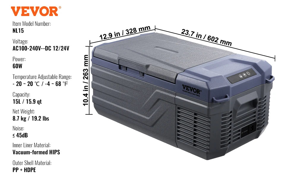 8L to 75L Car Refrigerator Fridge Portable Icebox Single & Dual Zone Temp Adjustable for Outdoor Camping RV