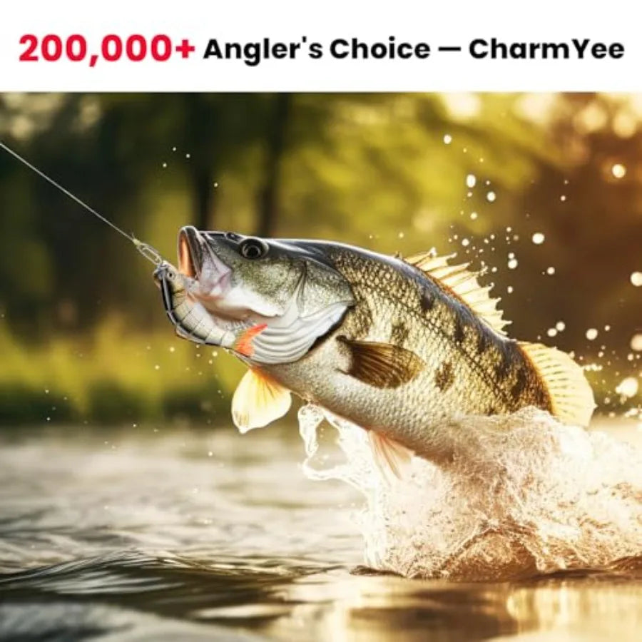 Bass Fishing Lure for Freshwater and Saltwater Lifelike Multi Jointed Swimbait for Bass Trout