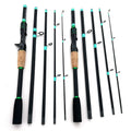 180cm/70.86inch 4 Section Fiberglass Spinner Baitcasting Fishing Rod Carp Fishing
