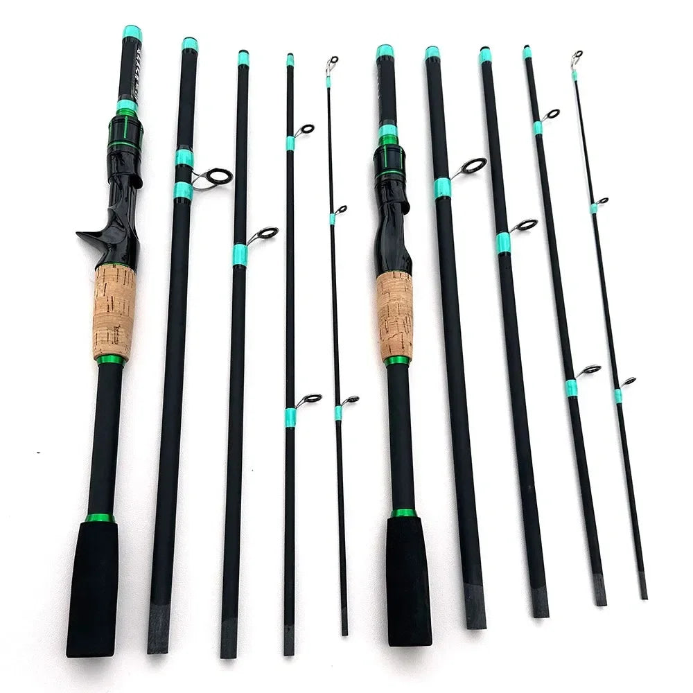 180cm/70.86inch 4 Section Fiberglass Spinner Baitcasting Fishing Rod Carp Fishing