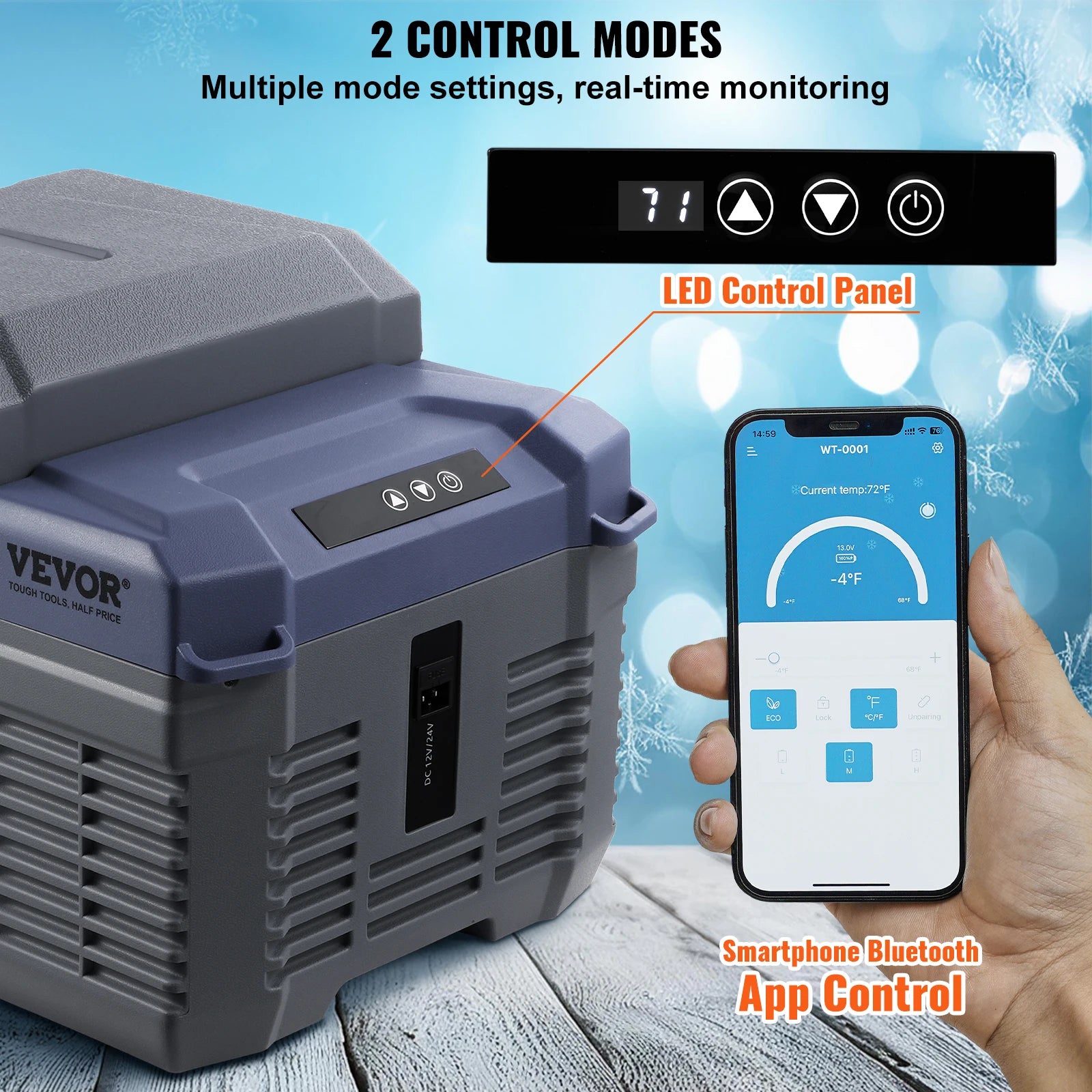 8L to 75L Car Refrigerator Fridge Portable Icebox Single & Dual Zone Temp Adjustable for Outdoor Camping RV