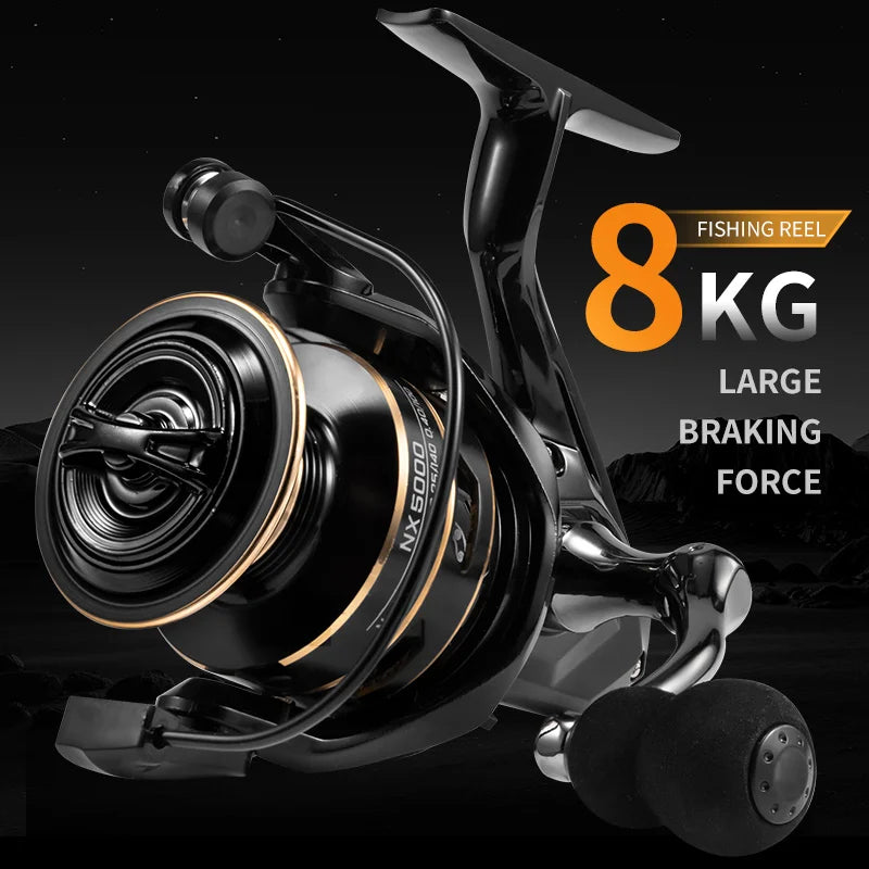Spinning Fishing Reel Metal Reel 10KG Max Drag Power Spinning Wheel Adapt to Any Water Body