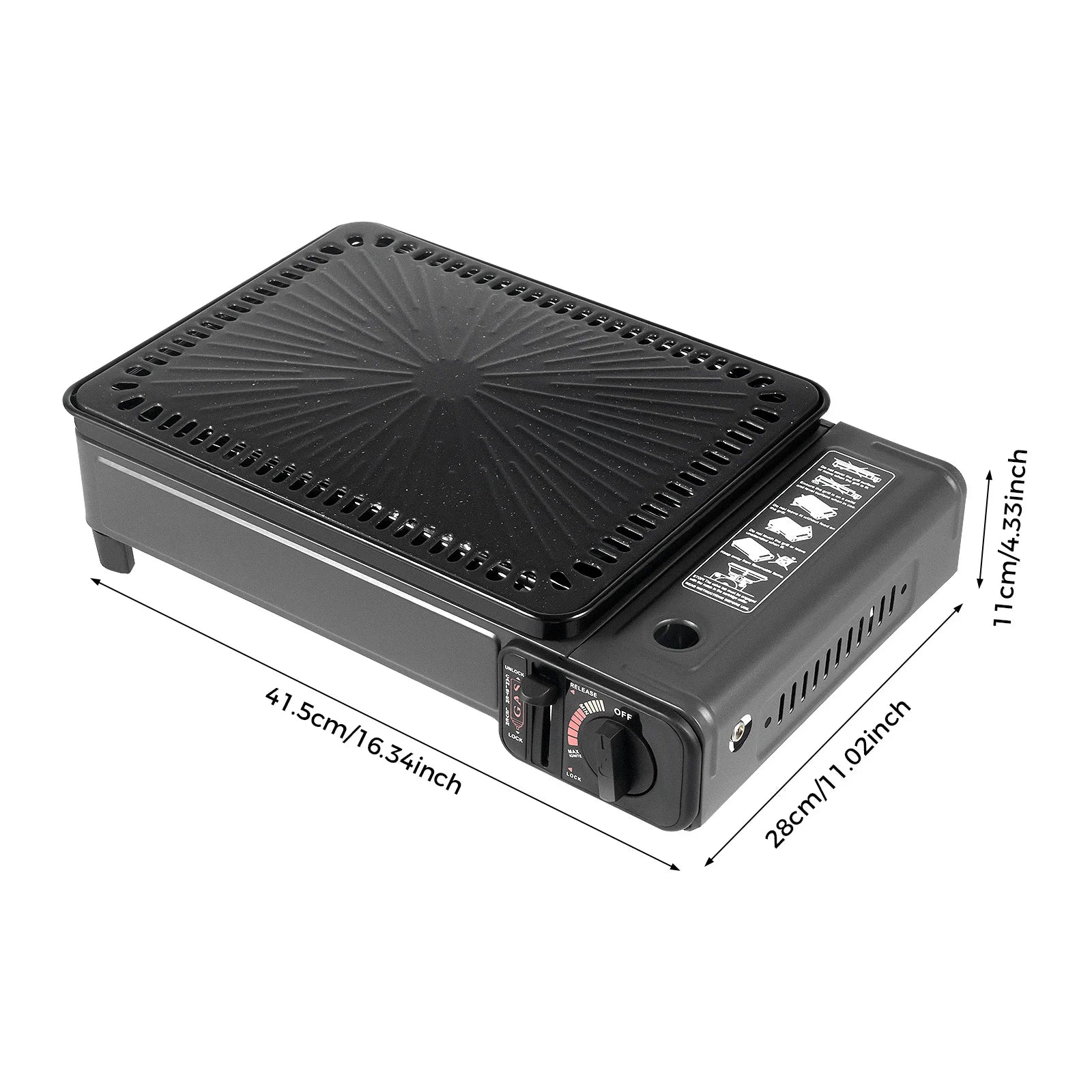 Portable Camping Grill Butane Gas Stove For Camping, Trekking