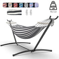Gyroor Adjustable Stand Hammock - 600lb Capacity Stylish Hammock Bed with Storage Bag for Outdoor Relaxation