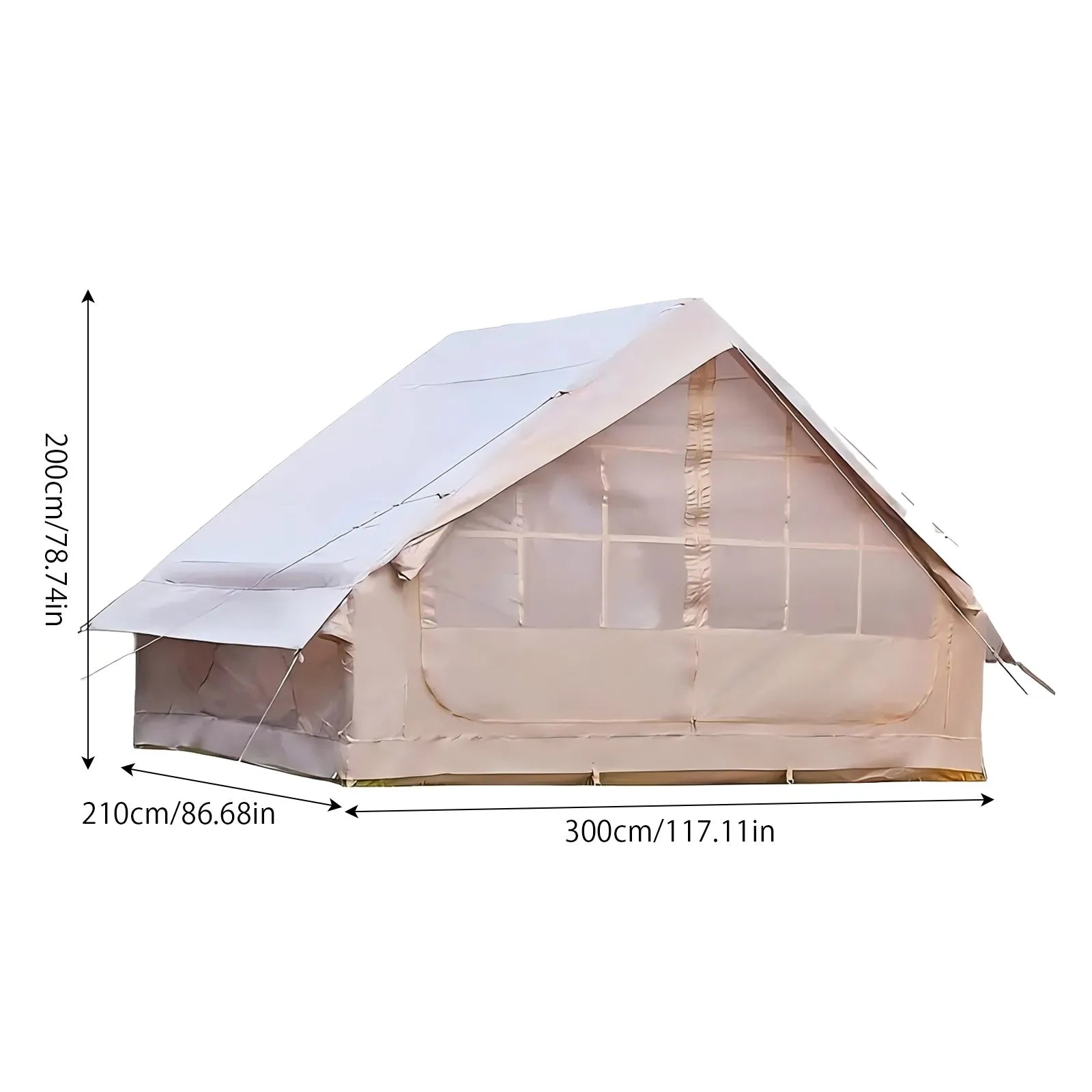 Large Inflatable Camping Tent with Skylight, Quick Air-Flow