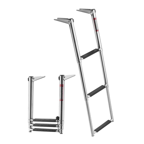 3/4 Steps Boat Ladder Stainless Steel 600/900 lbs Telescoping Folding Swim Deck