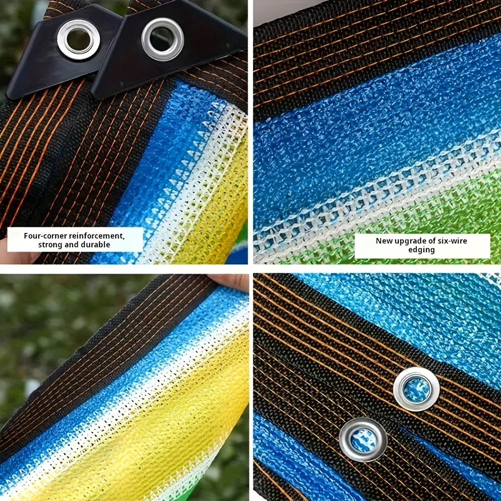Shade Privacy Fence Screen Netting for Gaps in Outdoor Patios, High-Density Polyethylene Mesh Shade Cloth for Backyards and Gazebos