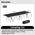 Folding Camping Cot Portable Height Adjustable Ultralight Backpacking Cot Tent Travel Outdoor Camp Single Bed