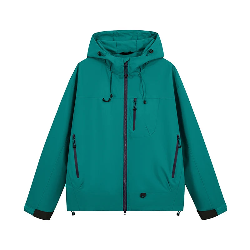Unisex Hiking Jacket Waterproof Windbreaker Outdoor Hooded Fishing Camping