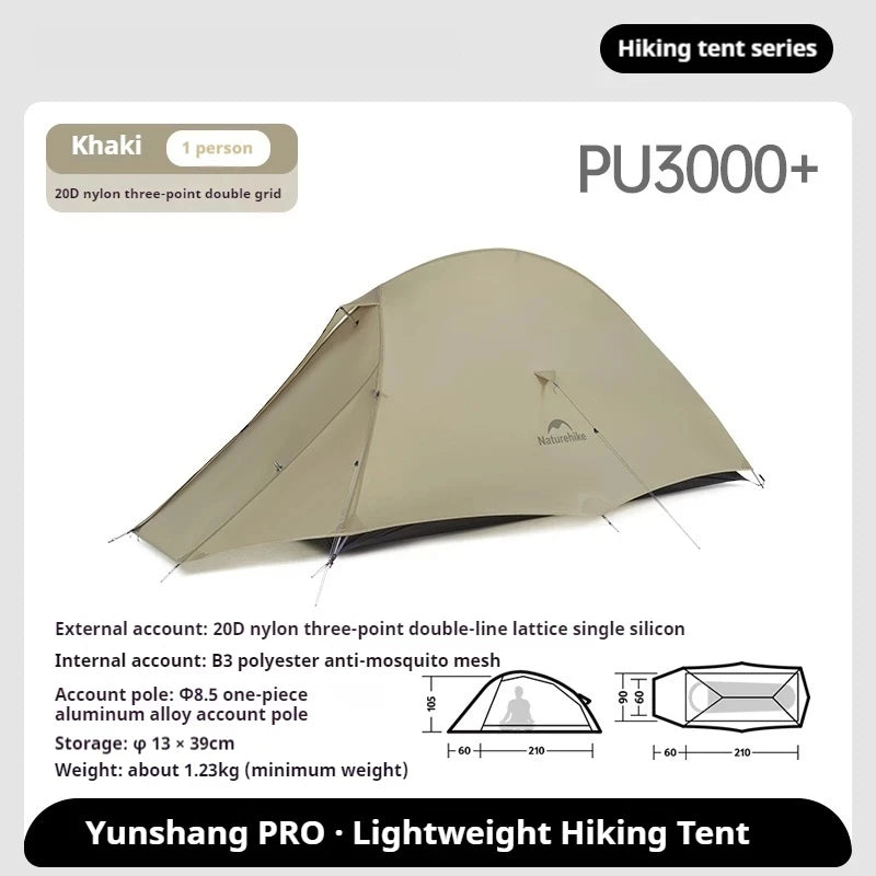 Hike Ultralight Pro Trekking Tent Nylon 1/2 People Tent
