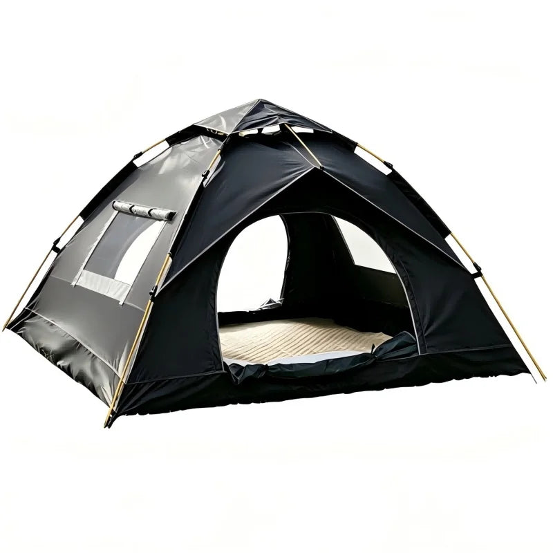 1-3 Person Pop Up Camping Tent, 60s Fast Setup Dual Door Portable Dome Tent with Storage Bag for Backpacking Hiking