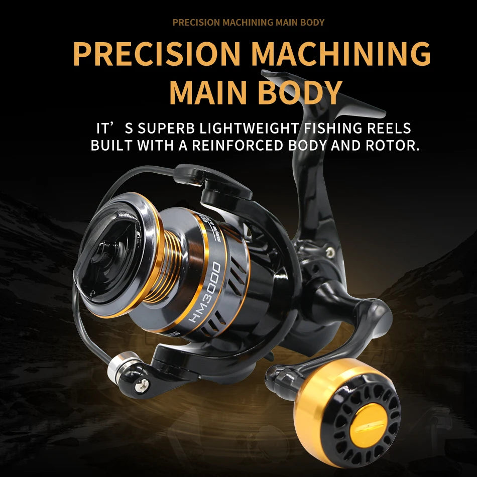 NEW Fishing Spinning Reel Metal Cup 10KG Max Drag Power High Speed