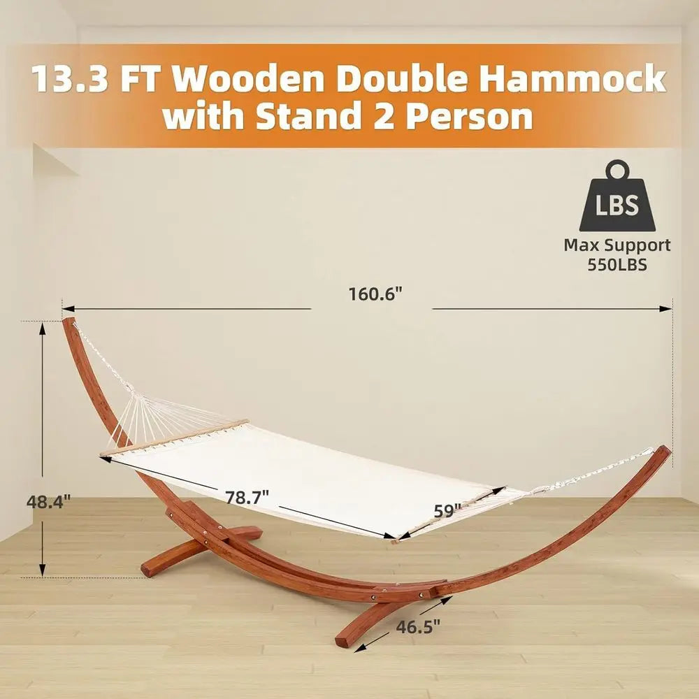 Hammock with Stand, Heavy Duty Hammock Stand, 2 Person Heavy Large Hammock Patio, Balcony