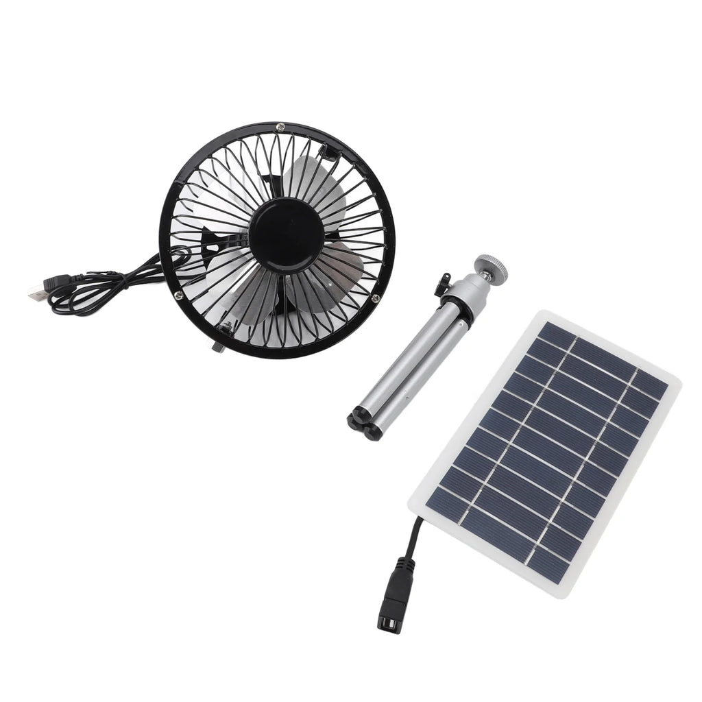 Solar Panel Powered Fan Quiet Portable Solar