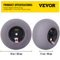 Beach Balloon Wheels 13" Replacement Sand Tires TPU Cart Tires for Kayak Dolly Canoe