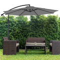 10FT Outdoor Patio Umbrella Hanging Cantilever with Easy Tilt Adjustment