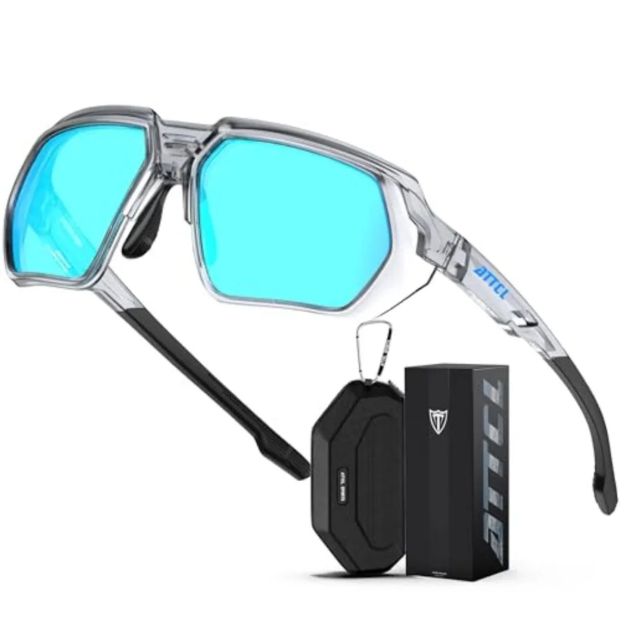 Sports Polarized Sunglasses for Men: Women UV400 Protection, Lightweight Wrap Around TR90 Frame