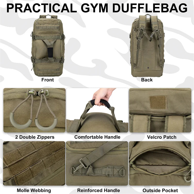 30L 45L 80L Outdoor Mountaineering Bag Molle Tactical Backpack Large Duffel Hiking Camping