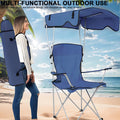 Large Camping Lawn Chair with Cover & Cup Holder Folding Fishing Chair