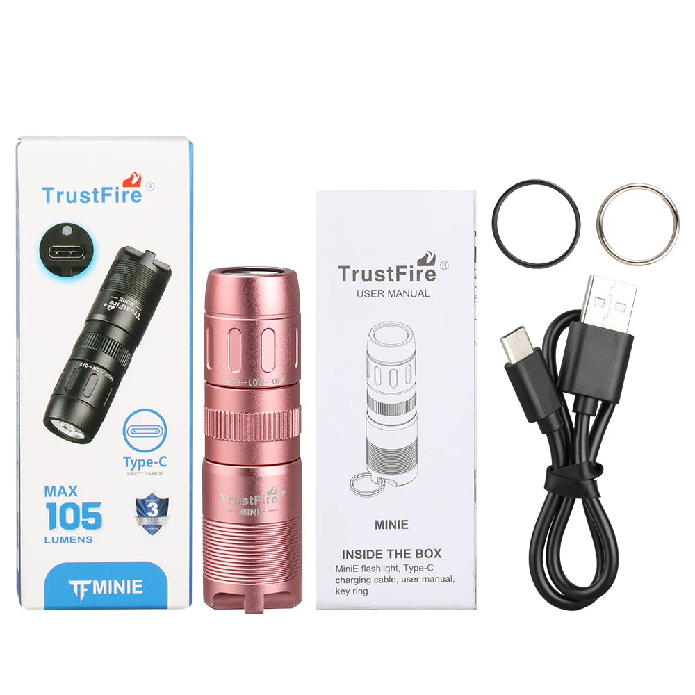 MINIE EDC Flashlight with Magnetic LED Rechargeable  Flashlights For Camping Hiking