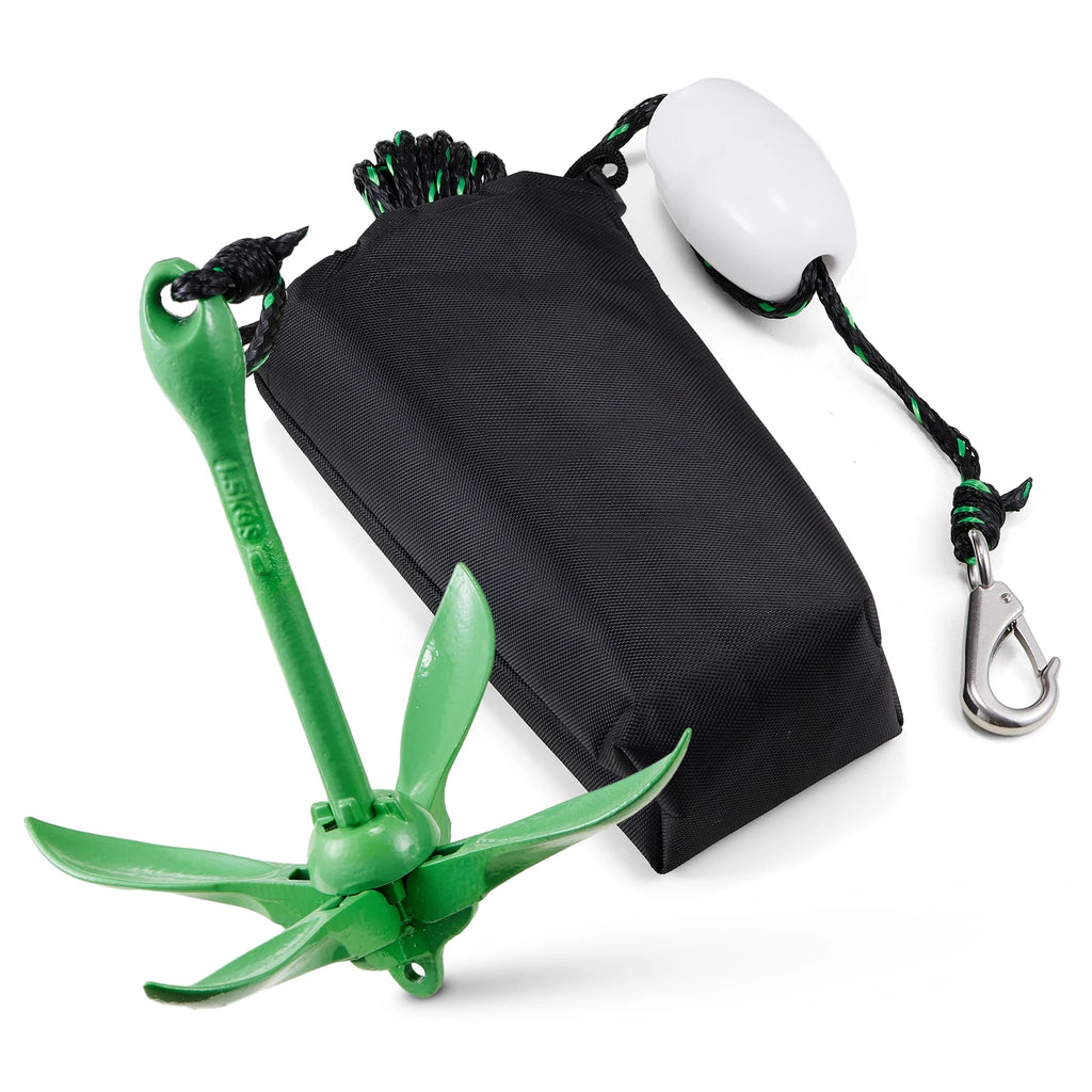 Kayak Anchor Kit 3.5 lb 26.2 ft Rope and Buoy Storage Bag