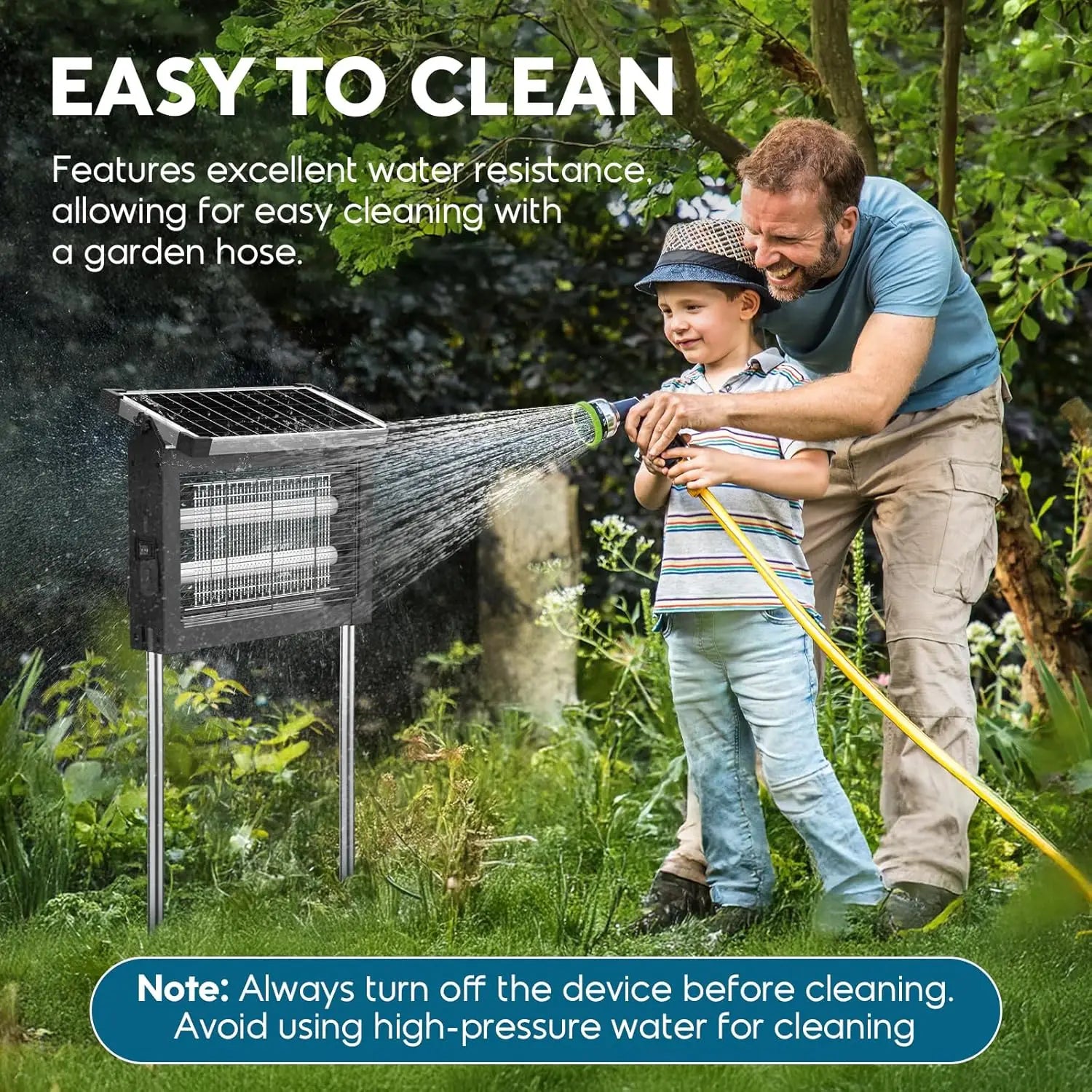 Solar Bug Zapper Outdoor, 4500V Mosquito Zapper with Panel Sensor, Waterproof Patio Camping