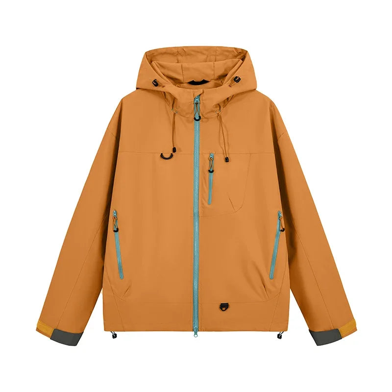 Unisex Hiking Jacket Waterproof Windbreaker Outdoor Hooded Fishing Camping