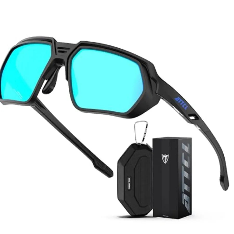 Sports Polarized Sunglasses for Men: Women UV400 Protection, Lightweight Wrap Around TR90 Frame