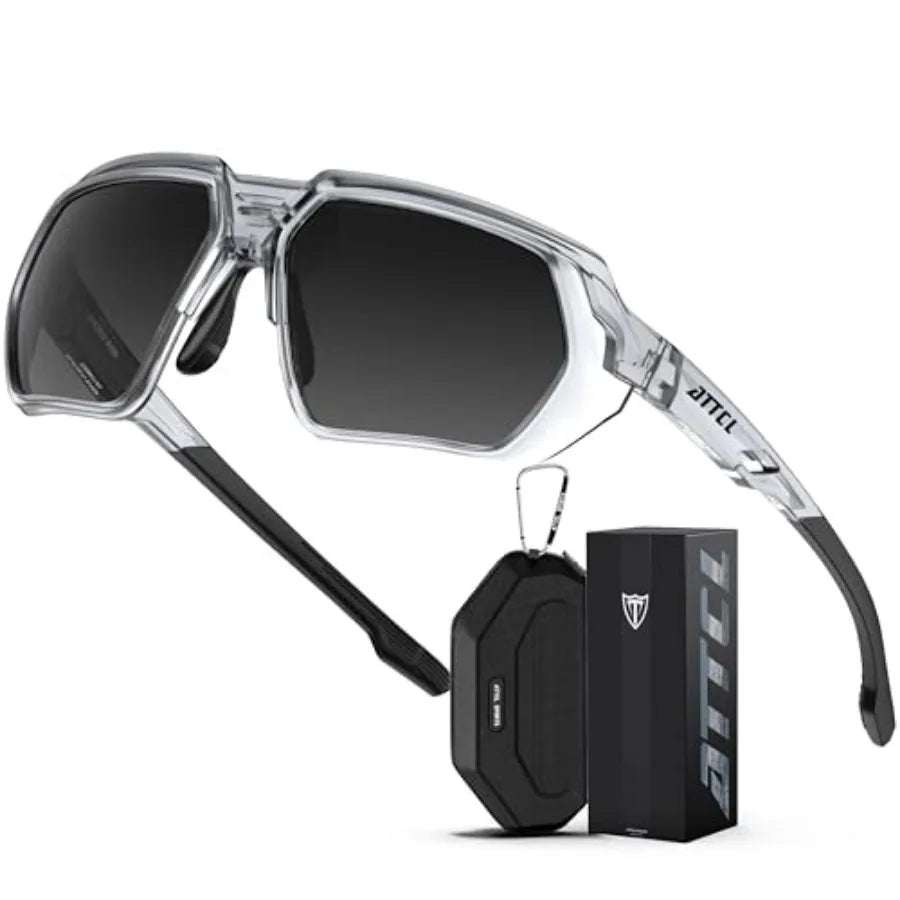 Sports Polarized Sunglasses for Men: Women UV400 Protection, Lightweight Wrap Around TR90 Frame