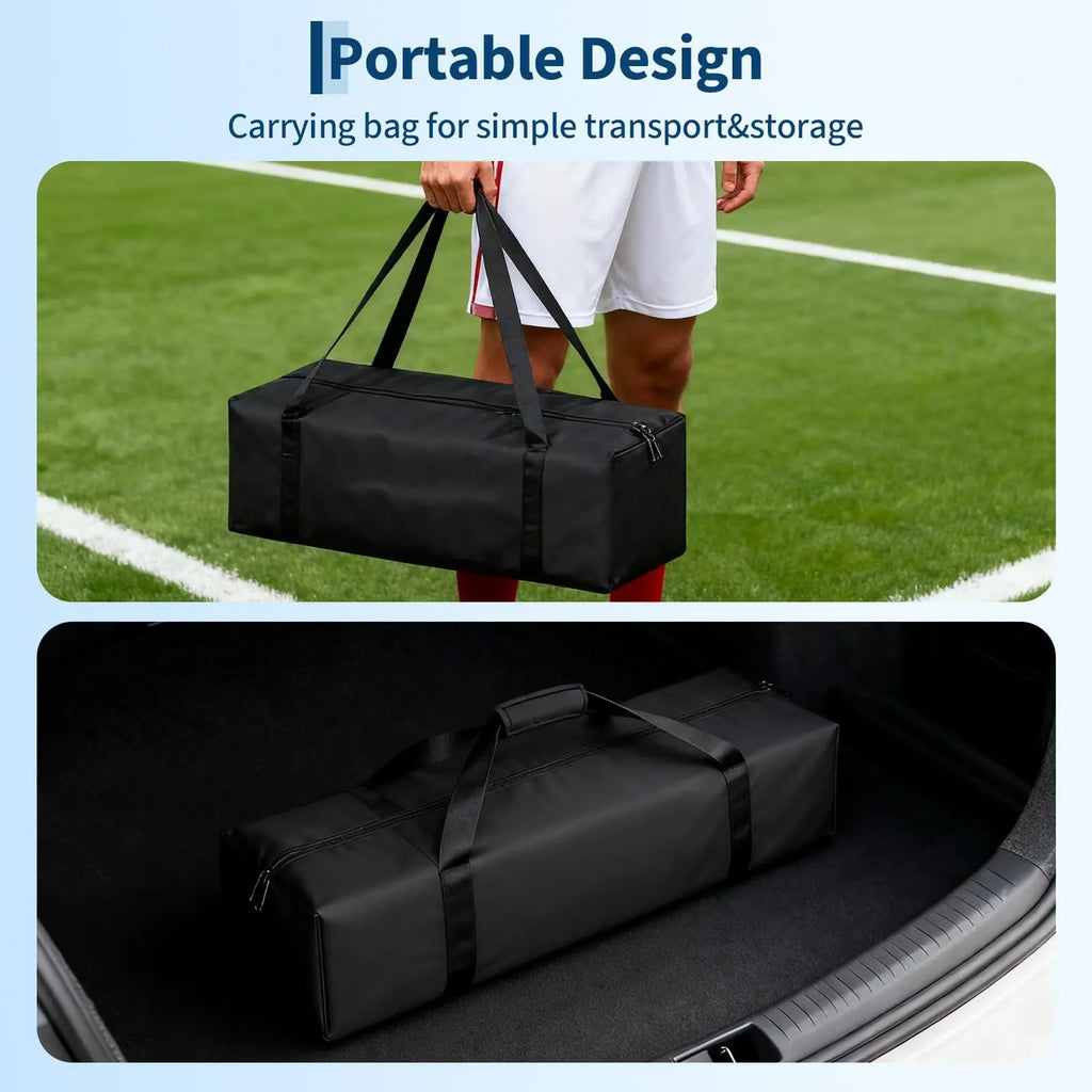 6x4ft Portable Soccer Goal Foldable Heavy Duty Steel Frame Pop-Up Training With Carry Bag