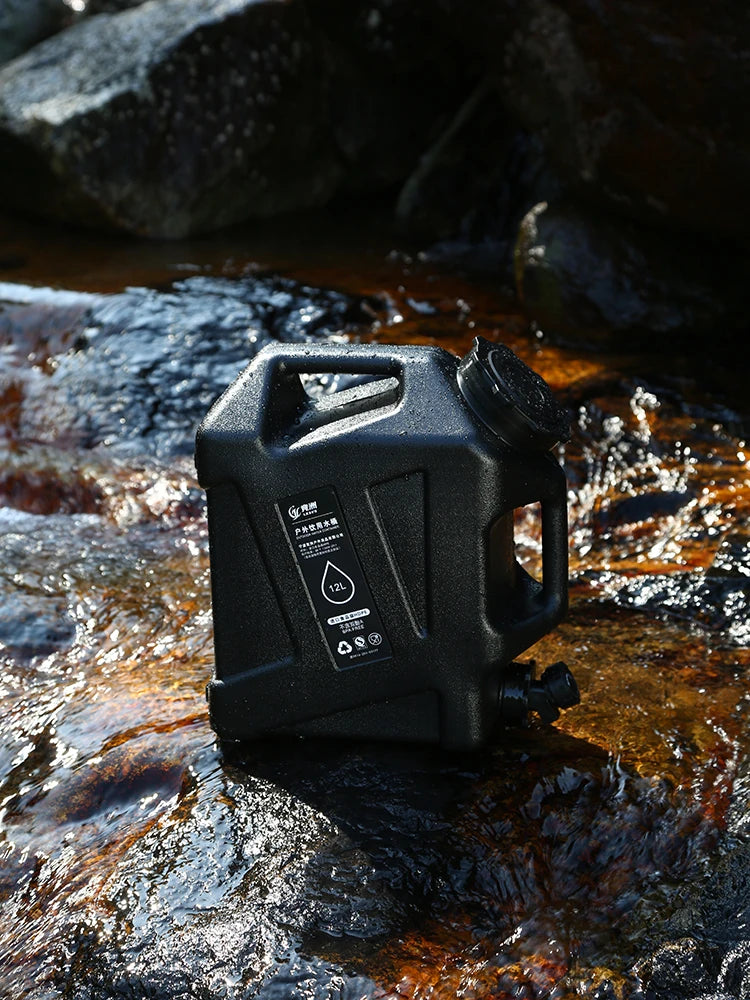 12L Camping Water Container Carrier Portable Large Capacity Outdoor Hiking