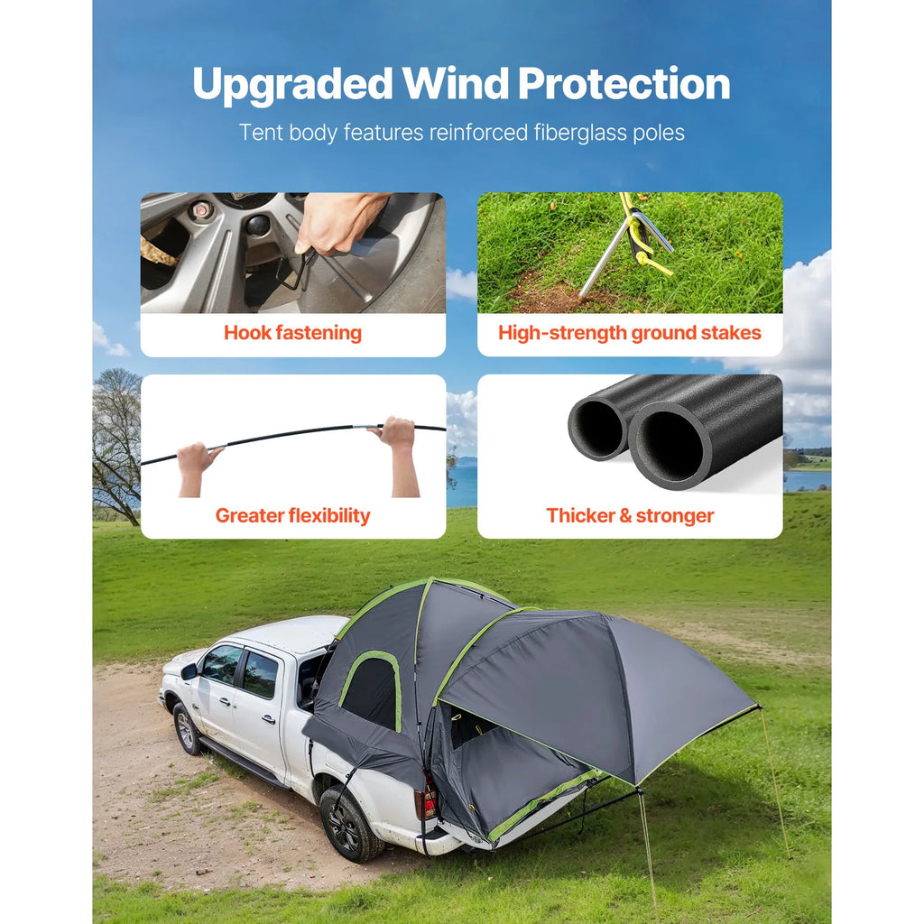 Pickup Truck Bed Tent Camping 2-3 Person  Expandable Awning