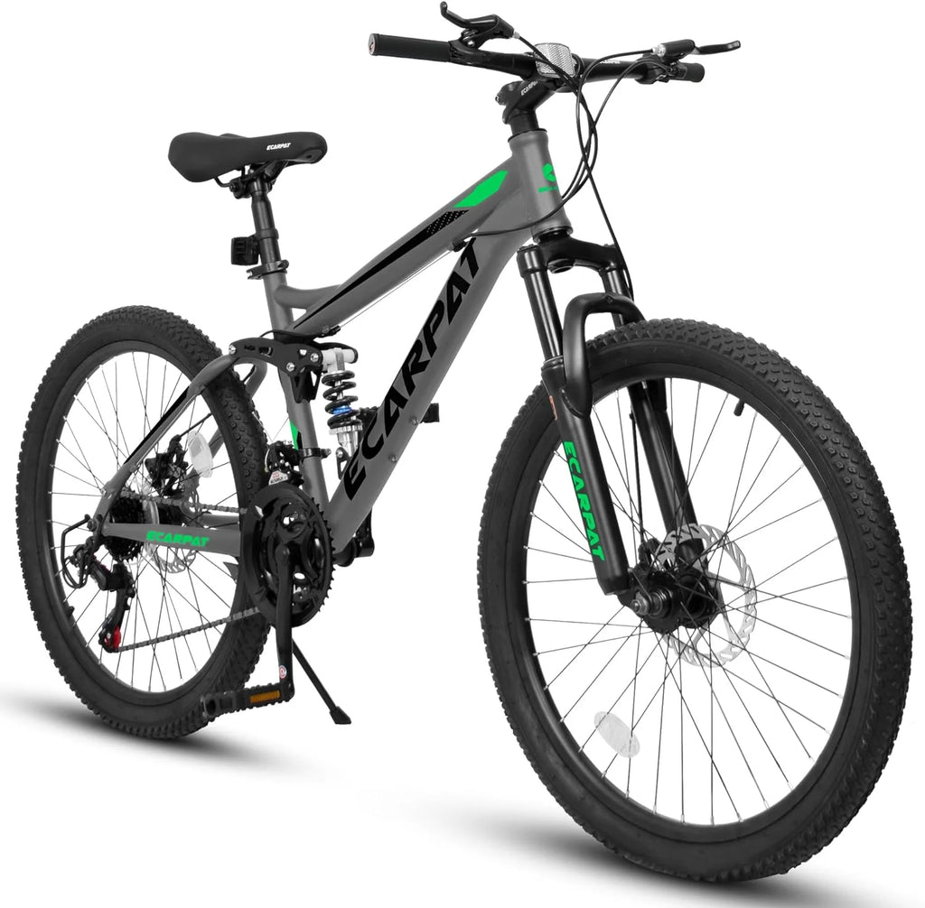 Dual Full Suspension Mountain Bike 24/26/27.5 Inch, 21-Speed Men/Women