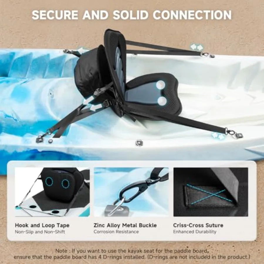 Kayak Seats with Back Support for Sit on Top, Universal Paddle Board Seat for Paddleboard, Canoe